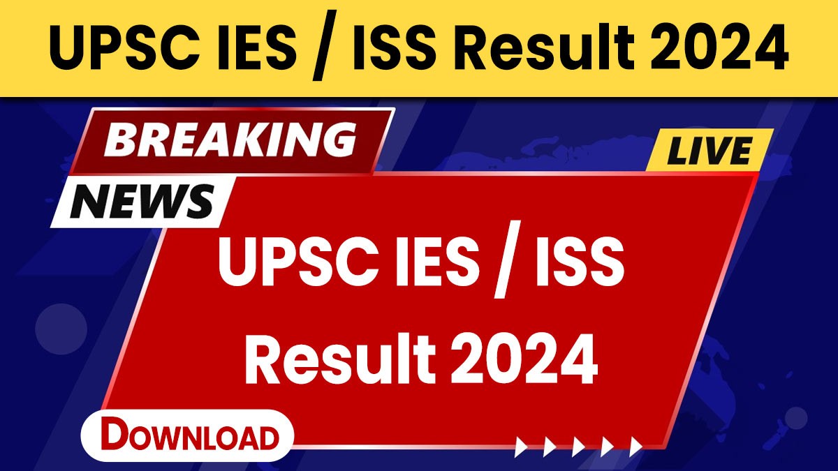 UPSC IES / ISS Result 2024