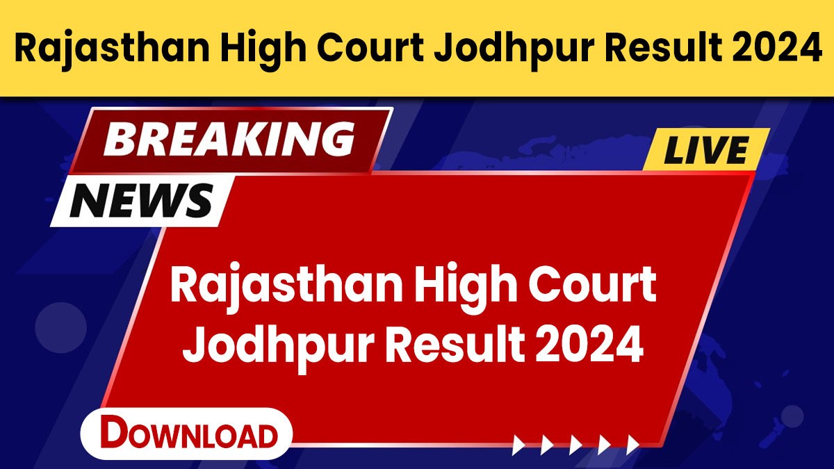 Rajasthan High Court Jodhpur Result 2024