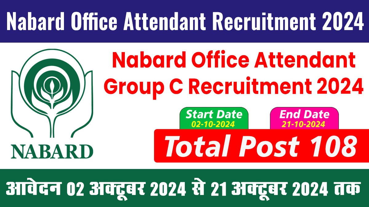 Nabard Office Attendant Group C Recruitment 2024