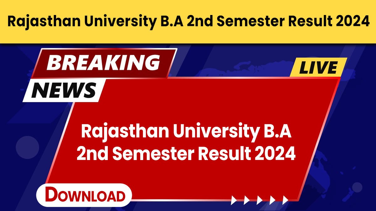 Rajasthan University B.A 2nd Semester Result 2024