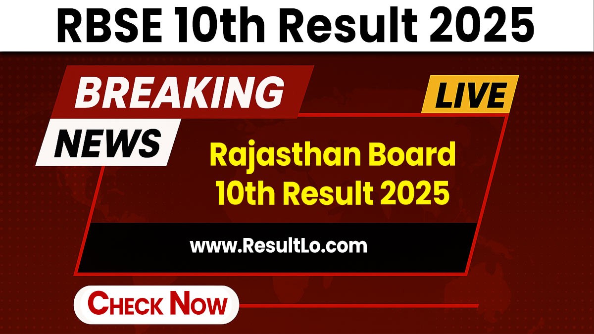 RBSE 10th Class Result 2025